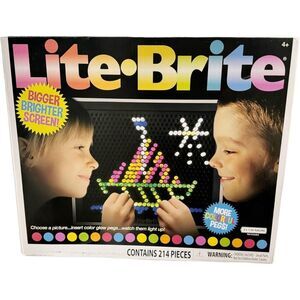 Lite-Brite Brighter Screen Classic Retro Kids Game Screen-Free Toy.